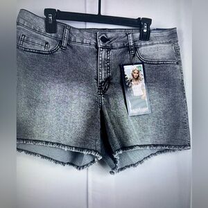 Sound Style Hope High Rise Comfort Stretch Gray Denim Shorts Sz 12/31 NWT